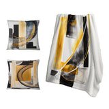 Abstract Decorative Throw Blanket Set - Glam Art Deco Abstract II