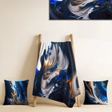 Abstract Throw Blanket - Ice Paint Splash V