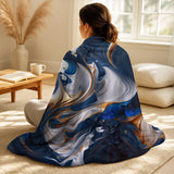 Abstract Throw Blanket - Ice Paint Splash V