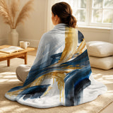 Abstract Spirals Throw Blanket Set - Stylish Spiral Abstract VI