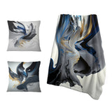 Abstract Spirals Throw Blanket - Bright Blue Smooth Abstract I