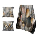 Abstract Marble Throw Blanket - Abstract Shapes And Lines III