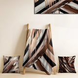 Abstract Marble Throw Blanket - Rosegold Embracing Essence Of Lines II