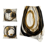 Abstract Painting Throw Blanket - Black And Gold The Art Of Chaos III