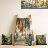 Palms & Palm Trees Throw Blanket - Green Palm Tree Paradise III