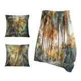 Palms & Palm Trees Throw Blanket - Green Palm Tree Paradise III