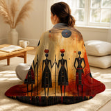 Global Throw Blanket Set - African Tribes Ancient Traditions III