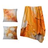 Abstract Landscapes Throw Blanket - Tangerine Tango I
