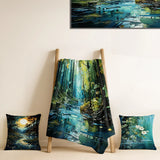 Drip Painting Throw Blanket - Drip Natures Pulse River II