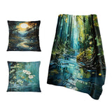 Drip Painting Throw Blanket - Drip Natures Pulse River II