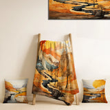 Canyon Throw Blanket - Bold Landscape Canyon Desert VI