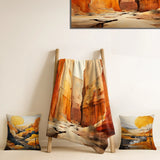 Canyon Throw Blanket - Bold Landscape Canyon Desert V