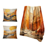 Canyon Throw Blanket - Bold Landscape Canyon Desert V