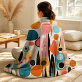 Mid-Century Throw Blanket - Pink Mid Century Playful Patterns II