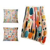Mid-Century Throw Blanket - Pink Mid Century Playful Patterns II