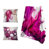 Abstract Liquid ink Throw Blanket - Ancient Mystery In Viva Magenta II