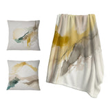 Abstract Liquid ink Throw Blanket - Mustard Yellow Secrets V