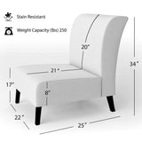 Tropical Golden Palm Leaves - Modern Arm Chair