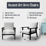 White And Black Minimalist Elegance- Upholstered Accent Chair