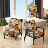 White Yellow Forest Leafs In Aspen Colorado - USA Upholstered Accent Chair