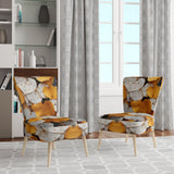 White Yellow Forest Leafs In Aspen Colorado - USA Upholstered Accent Chair