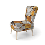 White Yellow Forest Leafs In Aspen Colorado - USA Upholstered Accent Chair