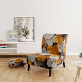 White Yellow Forest Leafs In Aspen Colorado - USA Upholstered Accent Chair