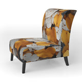 White Yellow Forest Leafs In Aspen Colorado - USA Upholstered Accent Chair