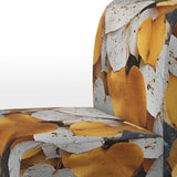 White Yellow Forest Leafs In Aspen Colorado - USA Upholstered Accent Chair