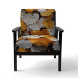 White Yellow Forest Leafs In Aspen Colorado - USA Upholstered Accent Chair