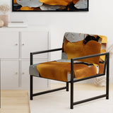 White Yellow Forest Leafs In Aspen Colorado - USA Upholstered Accent Chair