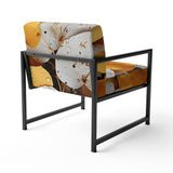 White Yellow Forest Leafs In Aspen Colorado - USA Upholstered Accent Chair