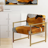 White Yellow Forest Leafs In Aspen Colorado - USA Upholstered Accent Chair