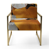 White Yellow Forest Leafs In Aspen Colorado - USA Upholstered Accent Chair