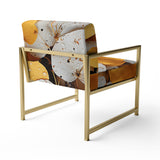 White Yellow Forest Leafs In Aspen Colorado - USA Upholstered Accent Chair