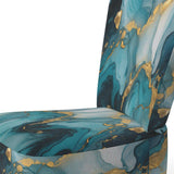 Turquoise Gold Infused Marble II- Upholstered Accent Chair