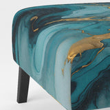 Turquoise Gold Infused Marble II- Upholstered Accent Chair