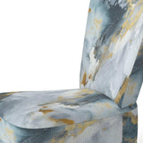 Grey and Gold Tender Liquid Ink Art II- Upholstered Accent Chair