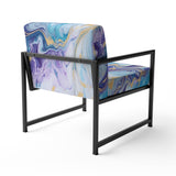 Berendien Marble Upholstered Slipper Chair Velvet