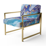 Berendien Marble Upholstered Slipper Chair Velvet