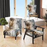 Abstract Marble With Copy Space II- Upholstered Accent Chair