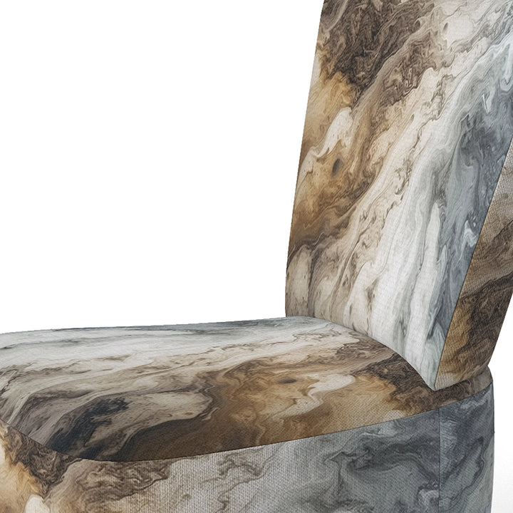 Abstract Marble With Copy Space II- Upholstered Accent Chair