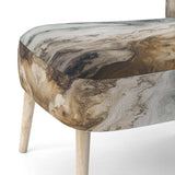 Abstract Marble With Copy Space II- Upholstered Accent Chair