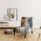 Abstract Marble With Copy Space II- Upholstered Accent Chair