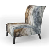 Abstract Marble With Copy Space II- Upholstered Accent Chair