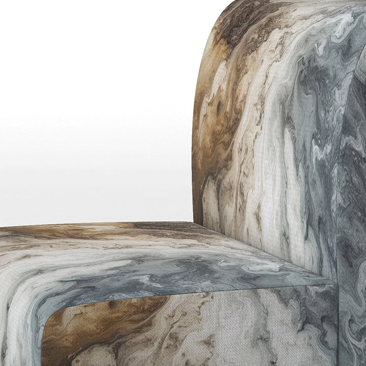 Abstract Marble With Copy Space II- Upholstered Accent Chair