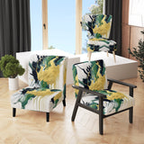 Green and Yellow Splash - Upholstered Modern Accent Chairs