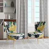 Green and Yellow Splash - Upholstered Modern Accent Chairs