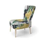 Green and Yellow Splash - Upholstered Modern Accent Chairs