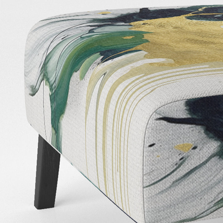 Green and Yellow Splash - Upholstered Modern Accent Chairs